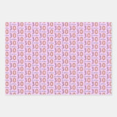 30e verjaardag nummers Paarse roze Inpakpapier Vel (Voorkant)