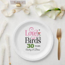 30e verjaardag (of elk jaar) Liefdes vogels