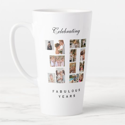 30e verjaardag of jubileum latte mok (Links)