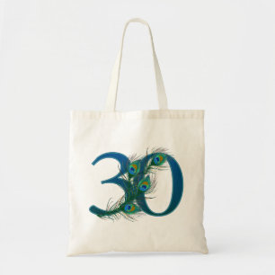 30e verjaardag of jubileum Pauwveer Tote Bag