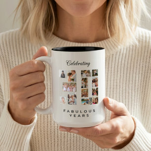 30e verjaardag of jubileum tweekleurige koffiemok
