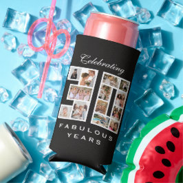 30e verjaardag of jubileum Zwart Seltzer Blikjeskoeler