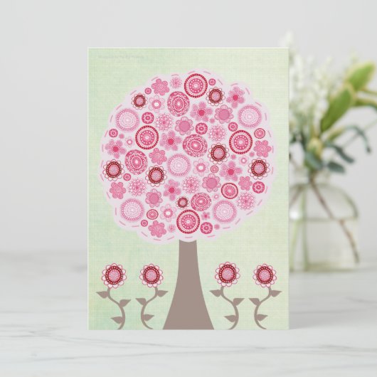 30e verjaardag Ontwerper Roze - Aankondiging van d (Staand voorkant)