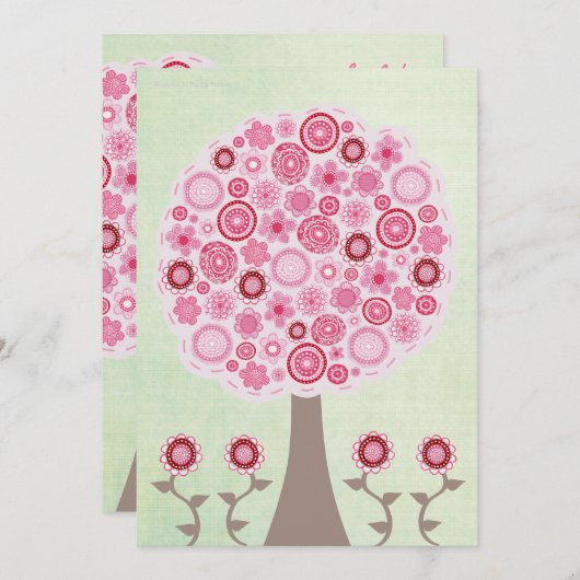 30e verjaardag Ontwerper Roze - Aankondiging van d (Voorkant / Achterkant)