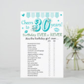 30e verjaardag ooit of nooit (Staand voorkant)