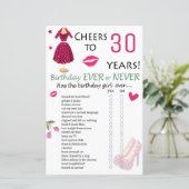 30e verjaardag ooit of nooit (Staand voorkant)