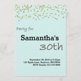 30e verjaardag op maat gemaakt in parelkleuren kaart