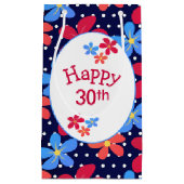 30e verjaardag op pooldots klein cadeauzakje (Voorkant)