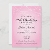 30e verjaardag Oppervlakte roze strijkklechten Kaart (Voorkant)