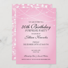 30e verjaardag Oppervlakte roze strijkklechten Kaart