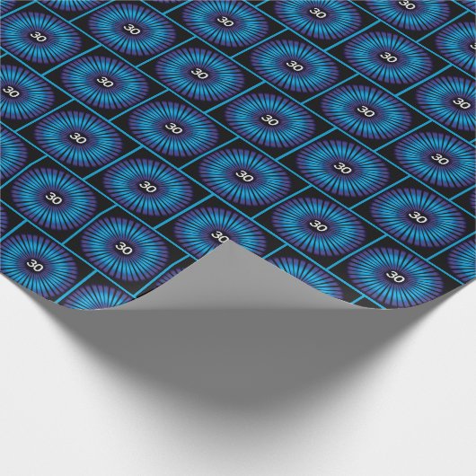 30e verjaardag optische illusie cadeaupapier (Hoek)