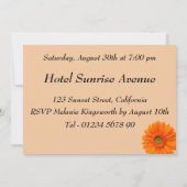 30e verjaardag oranje bloemen viering kaart (Achterkant)