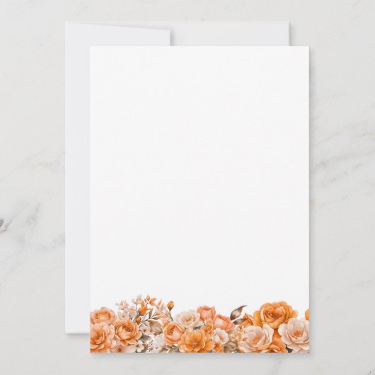 30e verjaardag Oranje Bloemenfeest Kaart (Achterkant)