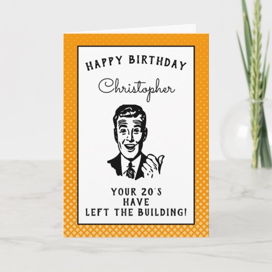 30e verjaardag over de heuvel kaart (Voorkant)