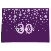 30e verjaardag paarse naam diamanten groot cadeauzakje (Voorkant)