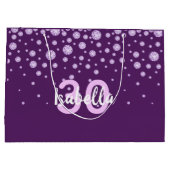 30e verjaardag paarse naam diamanten groot cadeauzakje (Achterkant)