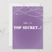 30e verjaardag Paarse strijkklechten bij verrassin Kaart (Achterkant)