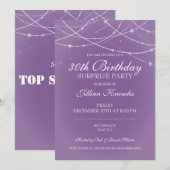 30e verjaardag Paarse strijkklechten bij verrassin Kaart (Voorkant / Achterkant)