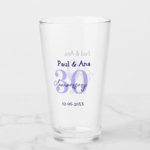 30e verjaardag paarse vetgedrukte letter naam eenv glas
