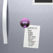 30e verjaardag paarse zwarte gouden save the date magneet