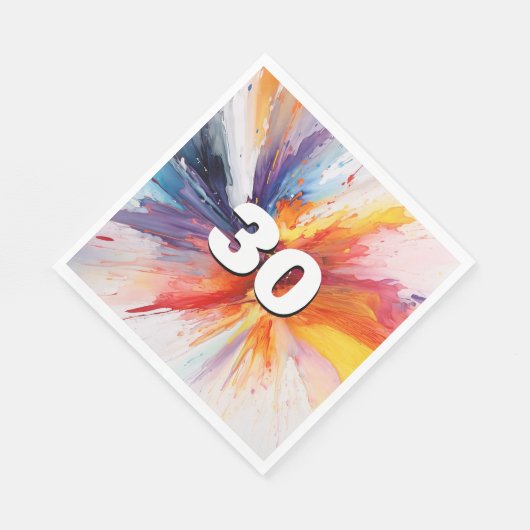 30e verjaardag Paint Blast Servet (Hoek)