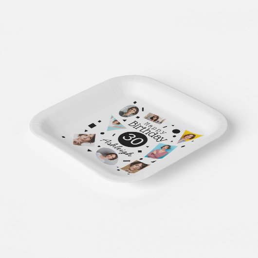 30e verjaardag Paper Party Bord (Gebogen)