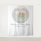 30e verjaardag Parel Photohokje Achtergrond Wandkleed (Voorkant)