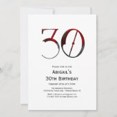 30e verjaardag Parijs, Eiffeltoren, Rode ballonnen Kaart (Voorkant)