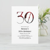 30e verjaardag Parijs, Eiffeltoren, Rode ballonnen Kaart (Staand voorkant)