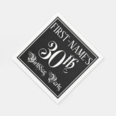 30e verjaardag Partij — Fancy Manuscript + de Naam Servet (Hoek)