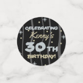 30e verjaardag Partij Jouw naam tabel Confetti toe (Kleine voorkant)