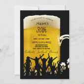 30e Verjaardag Party Beer Mok Dansers Silhouette Kaart (Voorkant)