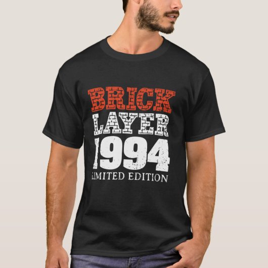 30e verjaardag Party Bricklayer Master Builder 199 T-shirt (Voorkant)