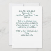 30e Verjaardag Party Custom Photo Floral Lijst Kaart (Achterkant)