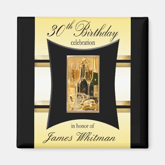 30e verjaardag Party Favor/Souvenier Magnet (Voorkant)