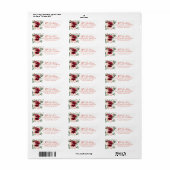 30e Verjaardag Party Floral Retour Adres Label (Full Sheet)