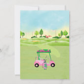 30e verjaardag Party Lady Golfer thema uitnodiging (Achterkant)