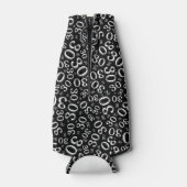 30e verjaardag Party Nummer Patroon Zwart-wit Flesjeskoeler (Achterkant)