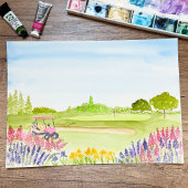 30e Verjaardag Party Roze Golfkar Golfbaan Kaart