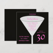 30e verjaardag Party uitnodiging 30e Toast (Voorkant / Achterkant)
