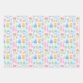 30e verjaardag Pastel Roze Cadeaus Ballons Inpakpapier Vel (Voorkant)