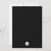 30e verjaardag Pearl Black Wedding Invitation Kaart (Achterkant)