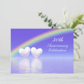 30e verjaardag Pearl Hearts Kaart (Staand voorkant)