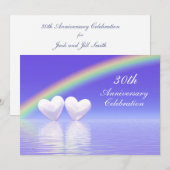 30e verjaardag Pearl Hearts Kaart (Voorkant / Achterkant)