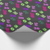 30e verjaardag personaliseren leeftijd cadeaupapier (Hoek)