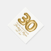 30e verjaardag Persoonlijk Servet (Hoek)