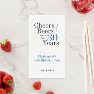 30e Verjaardag Persoonlijke Cheers Bieren Feest Servet