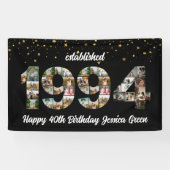 30e verjaardag Photo Collage opgericht 1994 Spandoek (Horizontaal)