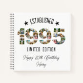 30e verjaardag Photo Collage opgericht 1995 Notitieboek (Voorkant)