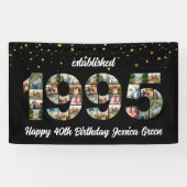 30e verjaardag Photo Collage opgericht 1995 Spandoek (Horizontaal)